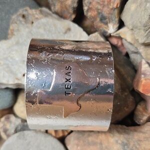 Silvertone Cuff With Goldtone Texas Emblem NWOT